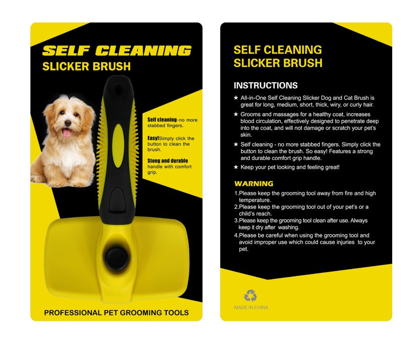 PetEase Self-Cleaning Slicker Brush