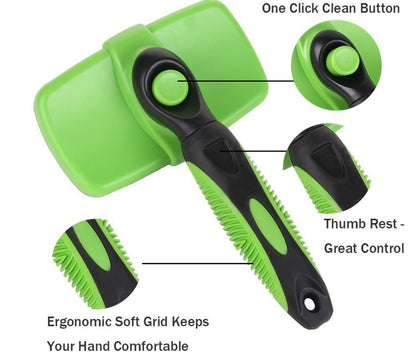 PetEase Self-Cleaning Slicker Brush