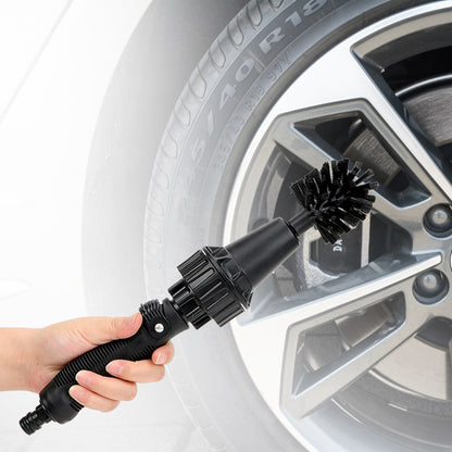 Water-Powered Rotary Cleaning Brush with Handheld Spray Function