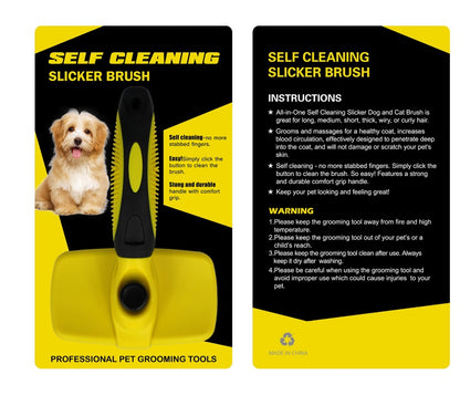 PetEase Self-Cleaning Slicker Brush