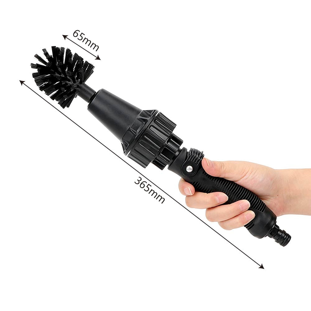 Water-Powered Rotary Cleaning Brush with Handheld Spray Function