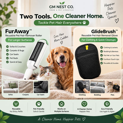 FurAway™ + GlideBrush™ Pet Hair Control Bundle