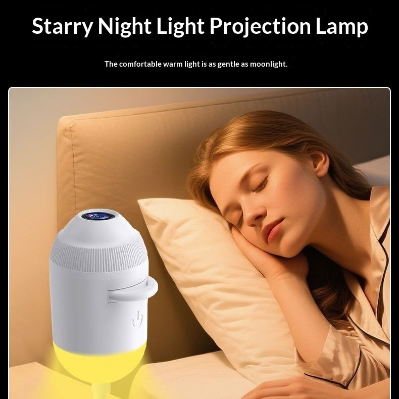 Starry Night Light Projector in car with USB connection creating a starry ceiling ambiance.