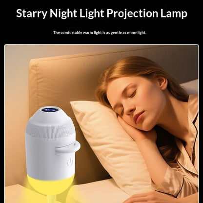 Starry Night Light Projector in car with USB connection creating a starry ceiling ambiance.