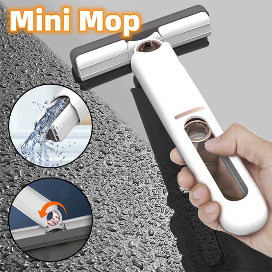 Mini Sponge Mop designed for quick cleaning of smooth surfaces including glass and cars.