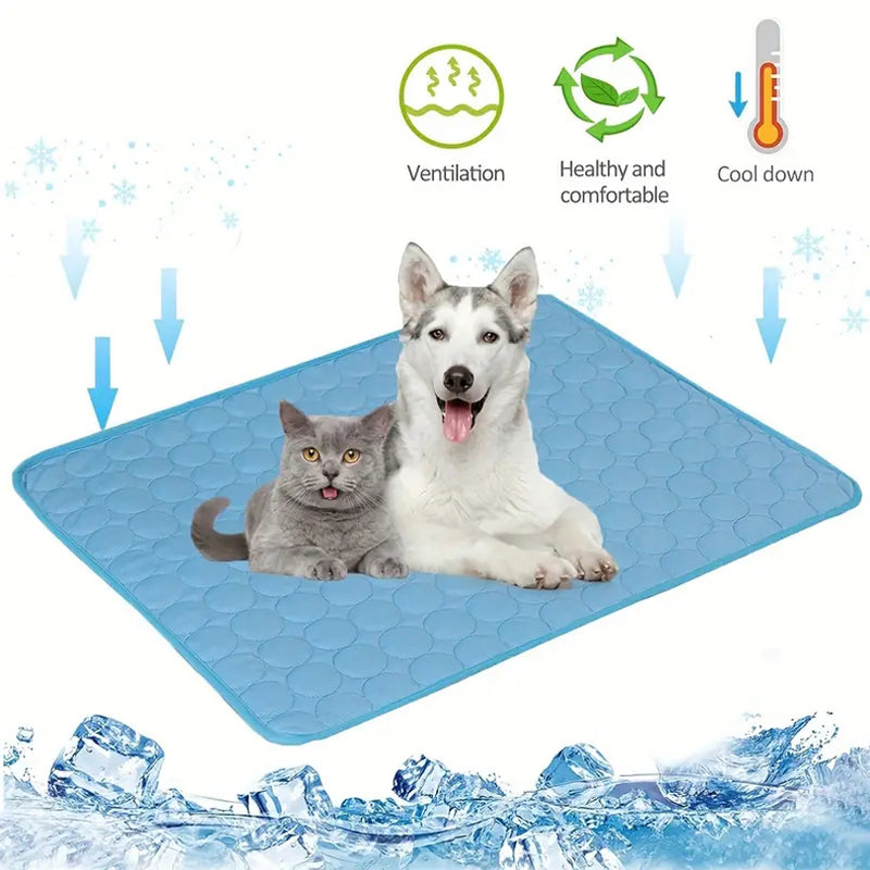 Pet Cooling Mat — Ice Silk Self-Cooling Pad