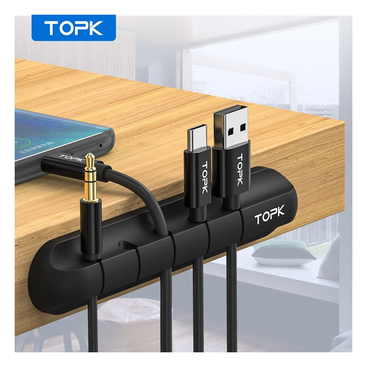 CordSnap™ Silicone Cable Clip Organizer