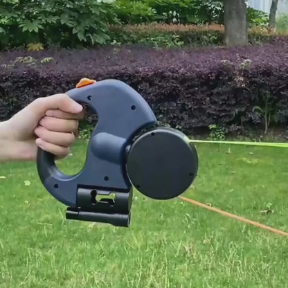 DualWalk™ Retractable Dual Dog Leash – Reflective & Tangle-Free with LED Light