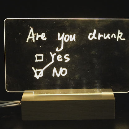 GlowNote™ LED Message Board — USB Light-Up Note Board with Pen