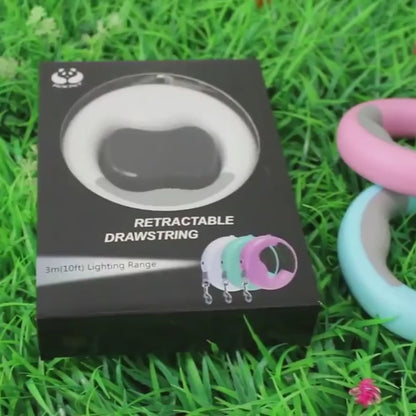 GlowLeash™ Retractable LED Dog Leash – Hands-Free Night Walking